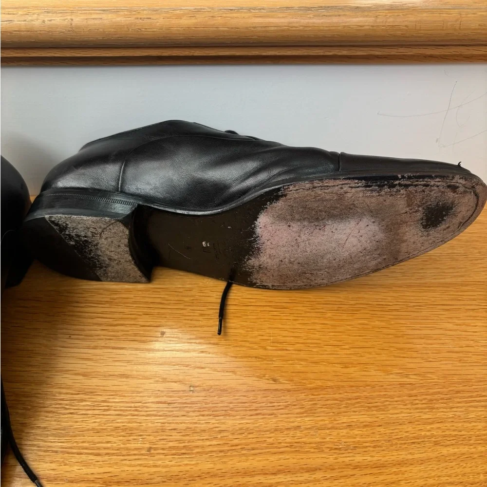 Bruno Magli Men's Classic Black Oxfords 10.5 W Preppy Work